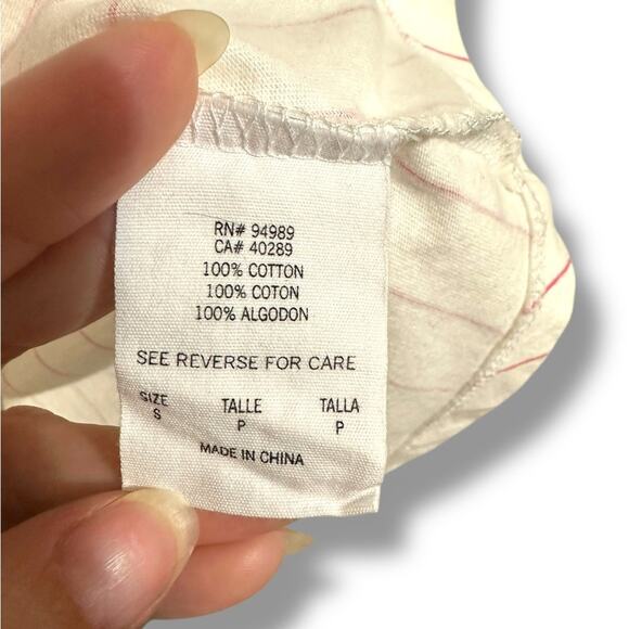 New Era Pink and White rangers baseball  Short Sleeve Tee sequins small - Picture 5 of 5